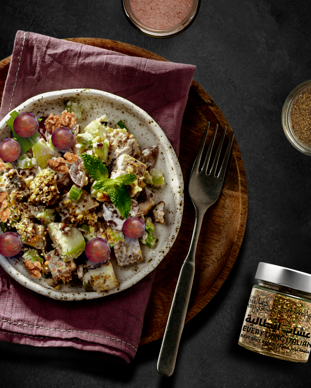 CHICKEN WALDORF SALAD WITH APPLE