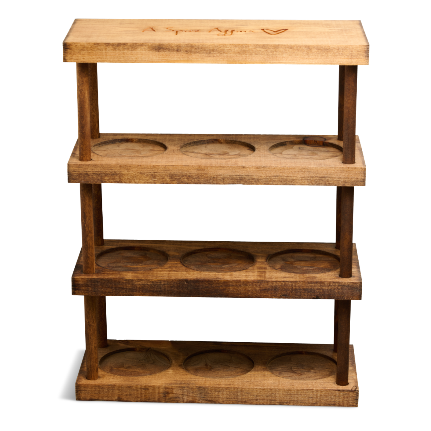 RUSTIC BEECH WOOD SPICE RACK A Spice Affair MENA