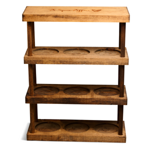 RUSTIC BEECH WOOD SPICE RACK